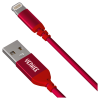 YENKEE USB 2.0 apa - Lightning apa Adat- és töltőkábel 1m - Piros (YCU 611 RD)