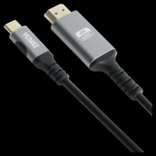 YENKEE USB C v3.1 Gen2 - HDMI 2.0 kábel 1.5m Fekete/Szürke kábel és adapter