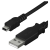 YENKEE YCU 010 BK USB Type-A apa - Mini USB Type-B apa 2.0 Adat és töltő kábel - Fekete (1.5m)