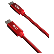 YENKEE YCU C101 RD USB-C apa - USB-C apa 2.0 Adat és töltőkábel - Piros (1m) kábel és adapter