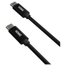 YENKEE YCU C102 BK USB-C apa - USB-C apa 2.0 Adat és töltőkábel - Fekete (2m) kábel és adapter