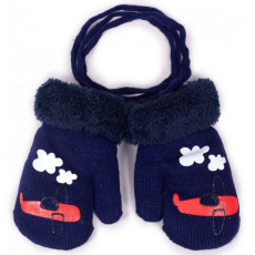  Yo! Bébi téli kesztyű 10 cm - Kék repülőgép