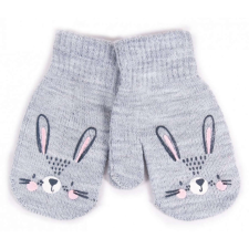 Yo! Bébi téli kesztyű 12 cm - Szürke nyuszi gyerek kesztyű