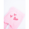 Yo Club! Pamut Harisnyanadrág csúszásgátló talppal - Rózsaszín Szíves 92/98