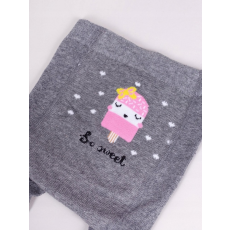 Yo Club! Pamut Harisnyanadrág csúszásgátló talppal - Szürke Jégkrémes 92/98