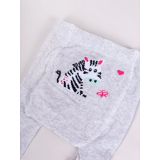 Yo Club! Pamut Harisnyanadrág csúszásgátló talppal - Szürke Zebrás 92/98 gyerek harisnya