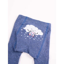 Yo Club! Pamut Harisnyanadrág csúszásgátlós - Kék Felhős 68/74 gyerek harisnya