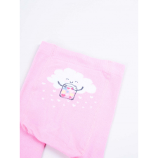 Yo Club! Pamut Harisnyanadrág csúszásgátlós - Rózsaszín Felhős 86/92 gyerek harisnya