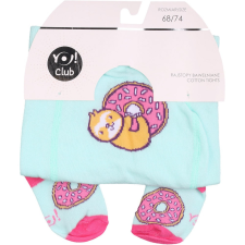 Yo Club! Pamut Harisnyanadrág - Menta Zöld/Rózsaszín Fánkos 80/86 gyerek harisnya