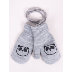  Yo!club téli kesztyű 12 cm - szürke/panda