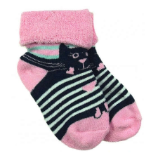  Yo! frottír zokni 20/22 - rózsaszín/kék cicás gyerek zokni
