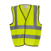 Yoko Gyerek fényvisszaverő ruha Yoko Kids Fluo 2 Band + Brace Waistcoat 10-12 (L), Fluo Sárga