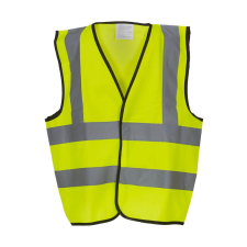 Yoko Gyerek fényvisszaverő ruha Yoko Kids Fluo 2 Band + Brace Waistcoat 10-12 (L), Fluo Sárga láthatósági mellény