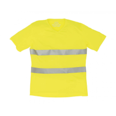 Yoko Uniszex rövid ujjú póló munkaruha Yoko Fluo Super Light V-Neck T-Shirt 2XL, Fluo Sárga
