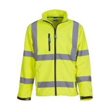 Yoko Uniszex Softshell munkaruha Yoko Fluo Softshell Jacket L, Fluo Sárga férfi kabát, dzseki
