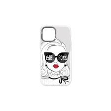 YOOUP iPhone 14 Plus 6.7 Mintás Tok Girl Black Fehér tok és táska