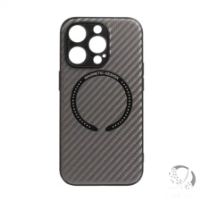 YOOUP MAGNETIC MINTÁS IPHONE 14 6.1 TPU TOK MAGSAFE-VEL CARBON SZÜRKE tok és táska