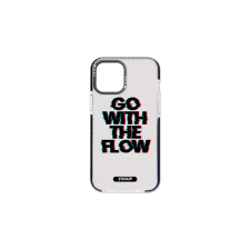 YOOUP Mintás telefontok Flow iPhone 12 Pro Max YooUp átlátszó háttérrel fekete kerettel tok és táska