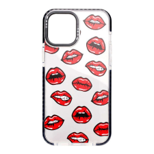 YOOUP Mintás TPU telefontok Lips iPhone 12 Mini YooUp fekete tok és táska