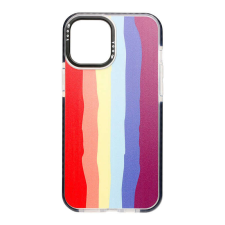 YOOUP Mintás TPU telefontok Rainbow iPhone 12/12 Pro YooUp fekete tok és táska