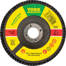 York 100x16mm al-ox lamellás csiszolótárcsa üvegszálas tányéron P36 barkácsgép tartozék