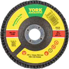 York 100x16mm al-ox lamellás csiszolótárcsa üvegszálas tányéron P80 barkácsgép tartozék