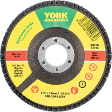 York 115x22mm al-ox lamellás csiszolótárcsa üvegszálas tányéron P120 barkácsgép tartozék