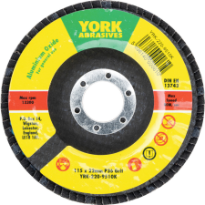 York 115x22mm al-ox lamellás csiszolótárcsa üvegszálas tányéron P36 barkácsgép tartozék