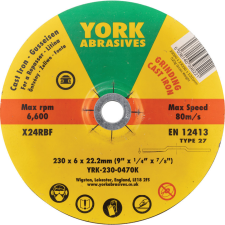 York 230x3x22.23 A30RBF vágókorong, T42 barkácsgép tartozék