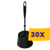 York WC kefe tartóval Fekete (Karton - 30 db)