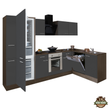  Yorki 310 sarok konyhabútor alsó sütős, alulfagyasztós hűtős kivitelben bútor