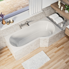  Yoso 160×80 aszimmetrikus kád (jobbos vagy balos) kád, zuhanykabin