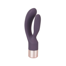 YOU2TOYS Elegant Double - akkus, csiklókaros vibrátor (sötétlila) vibrátorok