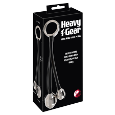 You2Toys Heavy Gear - heregyűrű anál súllyal (fekete-ezüst) péniszgyűrű