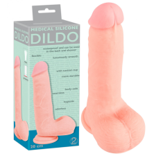 YOU2TOYS Medical - egyenes orvosi szilikon dildó (20cm) - natúr műpénisz, dildó