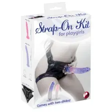  You2Toys - Strap-on Kit - felcsatolható dildó szett (2 dildós) műpénisz, dildó