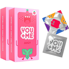 You+Me YOU ME Juicy kondomy se šťavnatým jahodovým aroma, 2× 12 ks óvszer