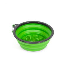 Yummie Összenyomható etetőtál - habzsolásgátlóval - zöld - 1000 ml kutyatál