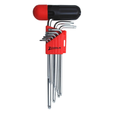 Z-Tools furatos TORX kulcskészlet extra hosszú + markolat 9r. TH10-TH50 imbuszkulcs
