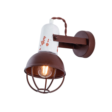ZAMBELIS barna-fehér fali lámpa (ZAM-22193) E27 1 izzós IP20 világítás