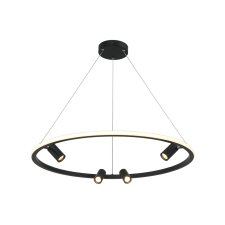 ZAMBELIS fekete LED függesztett lámpa (ZAM-22013) LED 4 izzós IP20 világítás