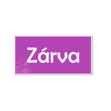  Zárva - műanyag, 200*100mm információs tábla, állvány