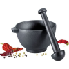 Zassenhaus 76066 Nagy méretű öntöttvas mozsár 15,5 x 9,5 cm - Fekete (ZS-076066)