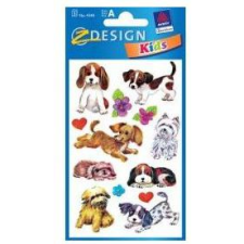 Zdesign Avery 4340 3 ív kiskutyusok matrica (4340) kreatív és készségfejlesztő