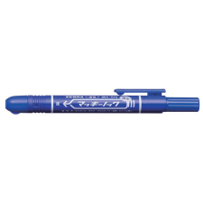 Zebra Alkoholos marker, 1,3 mm, nyomógombos, ZEBRA "Mckie Retractable", kék filctoll, marker
