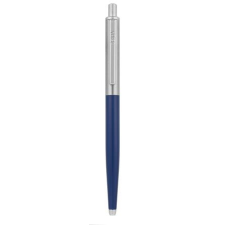 Zebra Golyóstoll, 0,24 mm, nyomógombos, ezüst színű klip, kék tolltest, ZEBRA &quot;901&quot;, kék toll