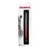Zebra Golyóstoll, 0,24 mm, nyomógombos, ezüst színű klip, pink tolltest, ZEBRA "901", kék