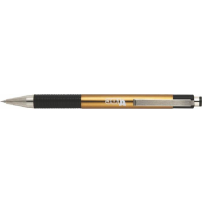 Zebra Golyóstoll, 0,24 mm, nyomógombos, pezsgő színű tolltest, ZEBRA &quot;F301A&quot;, kék toll
