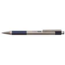 Zebra Golyóstoll, 0,24 mm, nyomógombos, rozsdamentes acél, kék tolltest, ZEBRA "F-301", kék toll