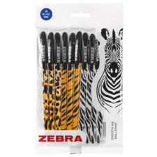 Zebra Golyóstoll, 0,27 mm, kupakos, vegyes testszín, ZEBRA "Animal Doodler`z", kék toll